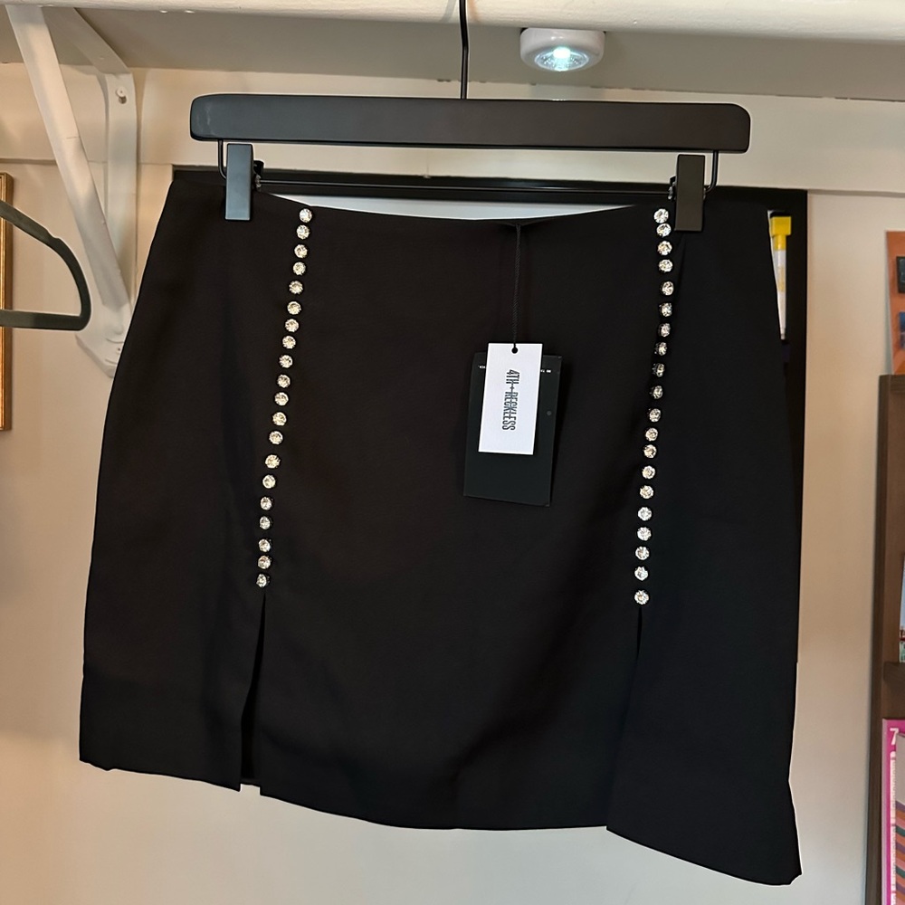 4th and Reckless Black Mini Skirt w/ Embellishments (XL)
